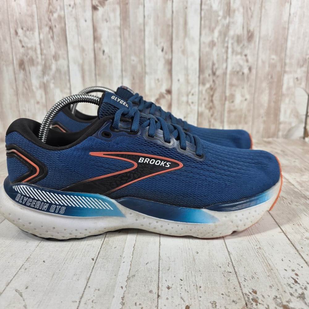 Brooks Glycerin GTS 21 Mens Running Shoes Blue Orange 1104201D474 Size 10